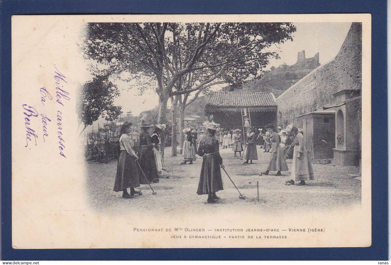 CPA Croquet Jeu Femme Circulée Vienne - Sonstige & Ohne Zuordnung