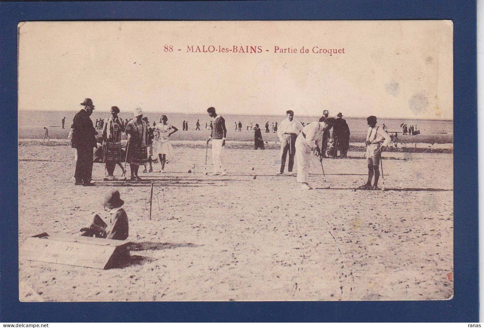 CPA Croquet Jeu Femme Circulée Malo Les Bains - Other & Unclassified