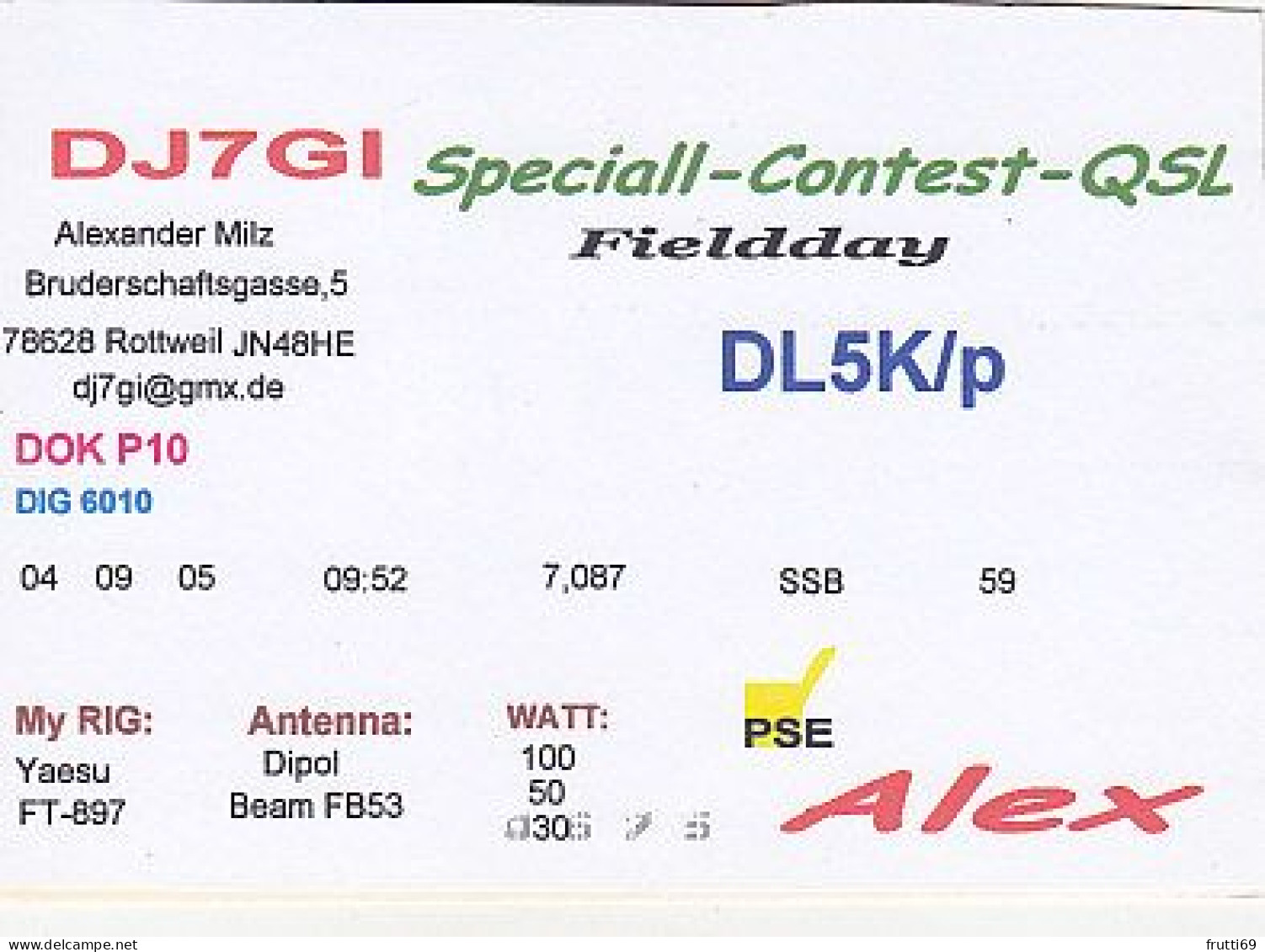 AK 212307 QSL - Germany - Rottweil - Radio Amateur