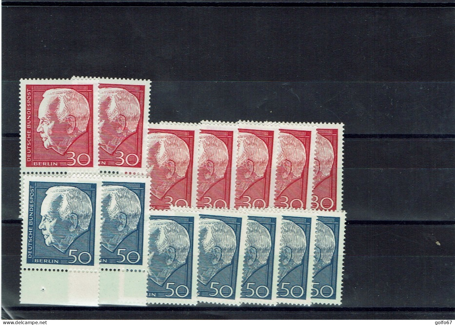 ALLEMAGNE Berlin - 1967 - Michel N° 314 & 315 Lot De 7 Paires - Neuf ** (131612) - Ungebraucht