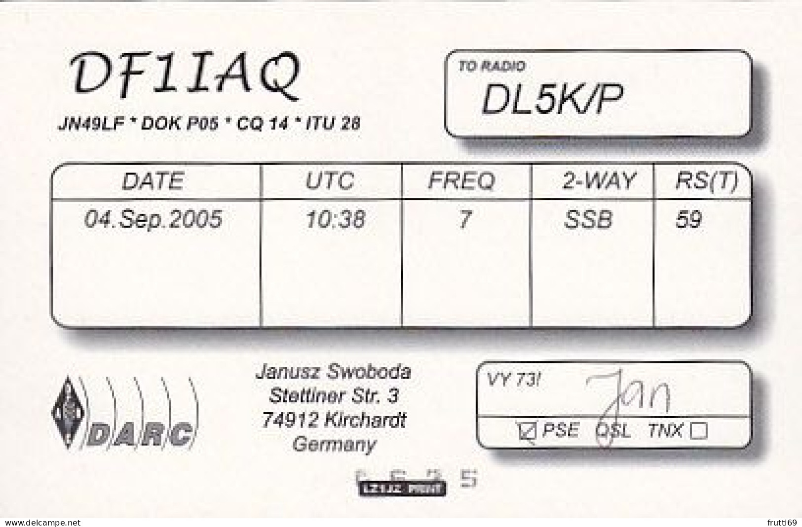 AK 212314 QSL - Germany - Kirchardt - Radio Amateur