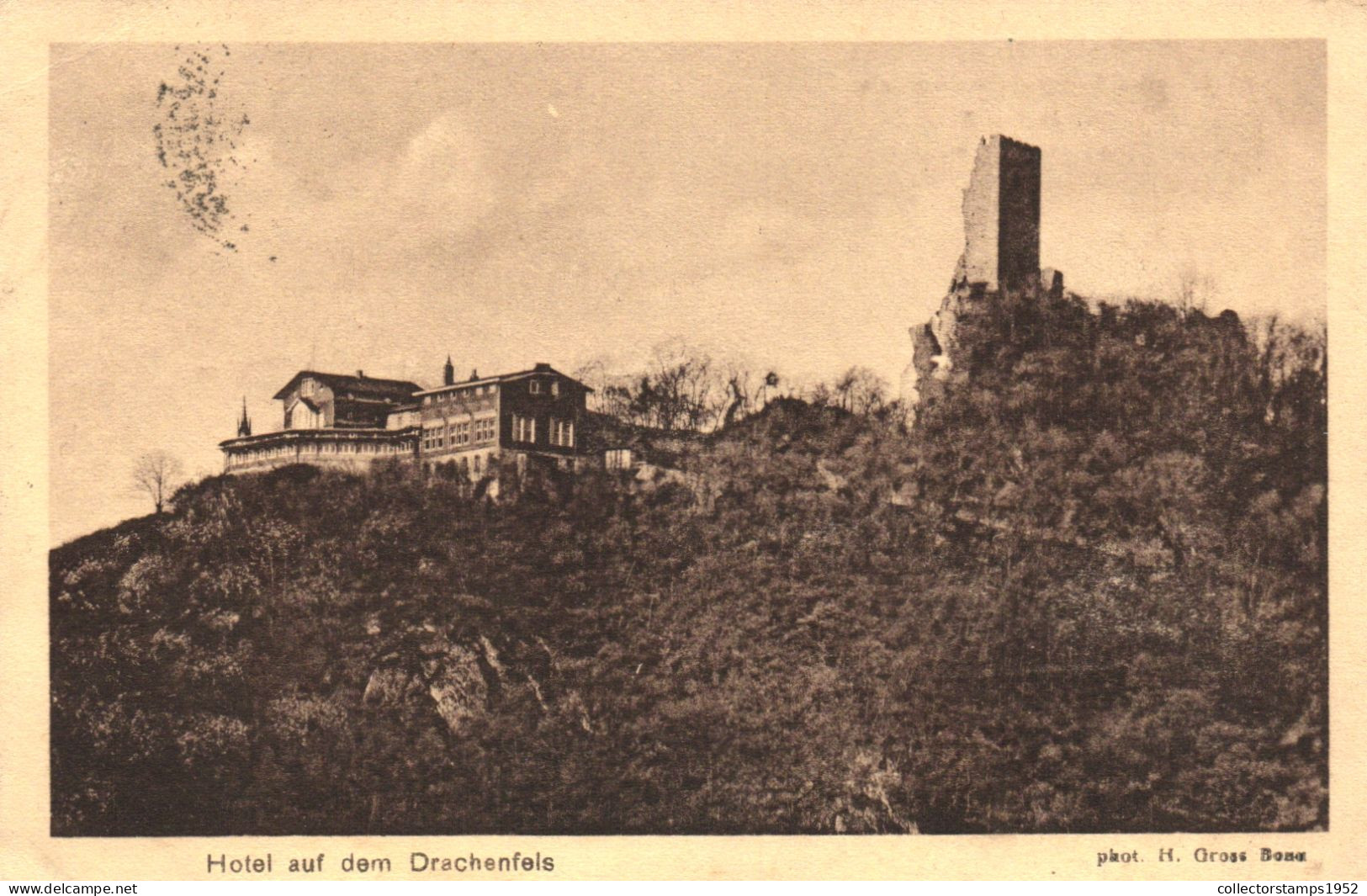 DRACHENFELS, HOTEL ARCHITECTURE, CASTLE, RUINS, GERMANY, POSTCARD - Drachenfels