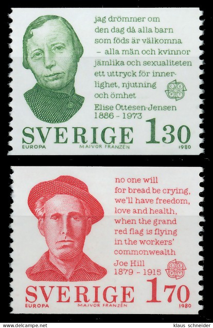 SCHWEDEN 1980 Nr 1106-1107 Postfrisch S1C360E - Unused Stamps