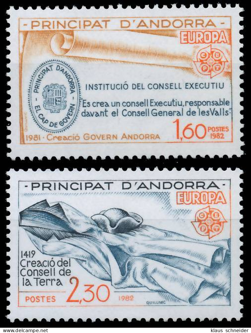 ANDORRA (FRANZ. POST) 1982 Nr 321-322 Postfrisch S1DEC7E - Ungebraucht