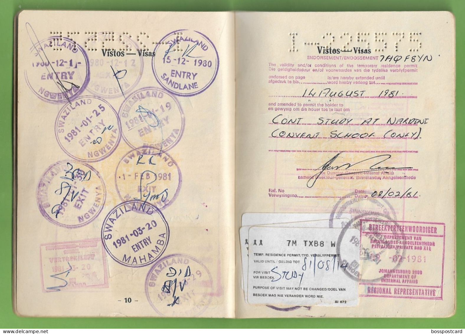 Portugal - Passport - Passeport - Reisepass - South Africa