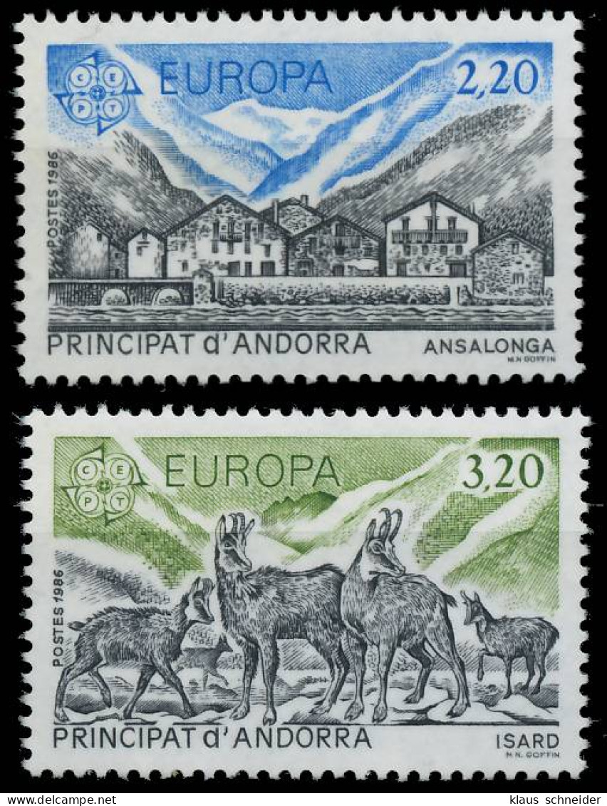 ANDORRA (FRANZ. POST) 1986 Nr 369-370 Postfrisch X5C5F2A - Unused Stamps