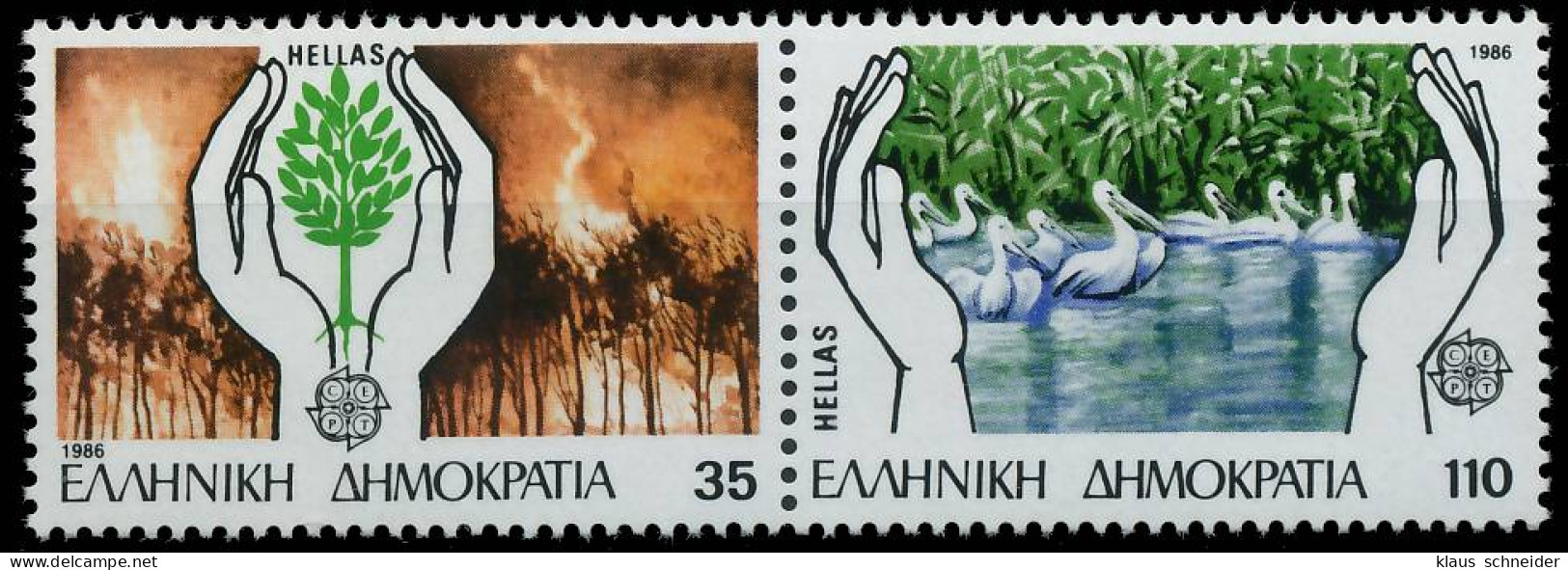 GRIECHENLAND 1986 Nr 1630A-1631A Postfrisch WAAGR PAAR S1F5A46 - Unused Stamps