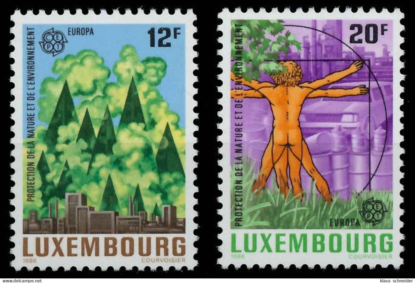 LUXEMBURG 1986 Nr 1151-1152 Postfrisch S1F5B9A - Unused Stamps