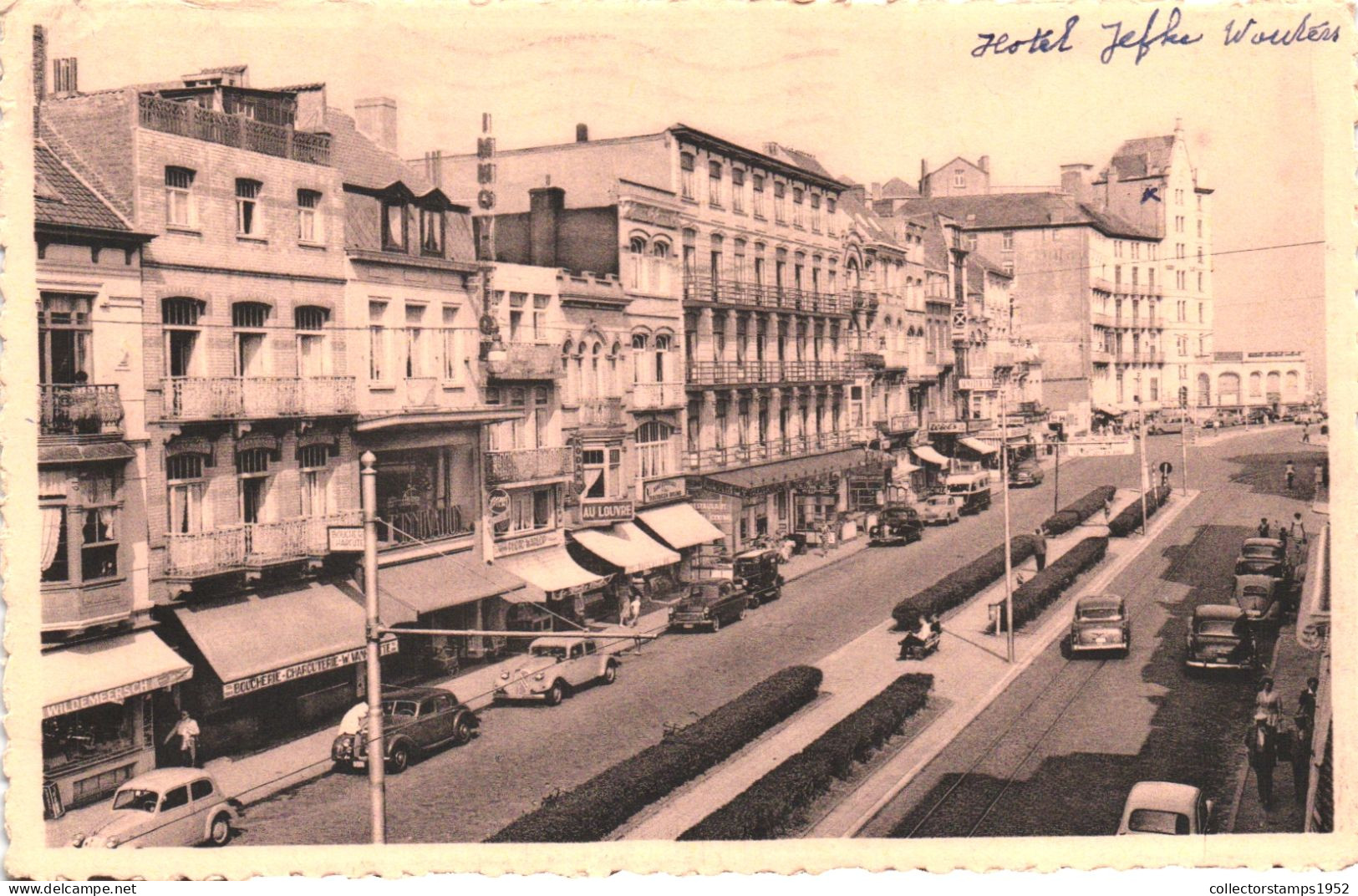 WENDUINE, JEFKA HOTEL, CARS, ARCHITECTURE, BELGIUM, POSTCARD - Wenduine