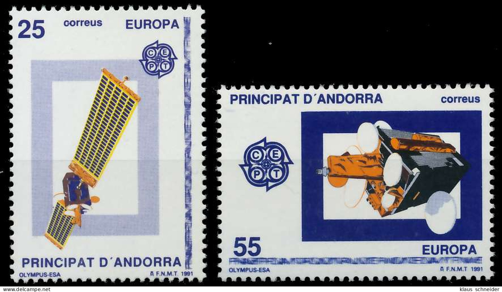 ANDORRA SPANISCHE POST 1990-2000 Nr 221-222 Postfrisch S20127E - Ungebraucht