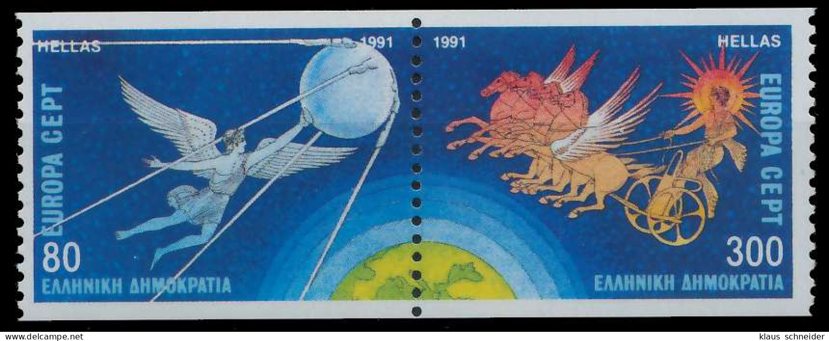 GRIECHENLAND 1991 Nr 1777C-1778C Postfrisch WAAGR PAAR S20136A - Unused Stamps