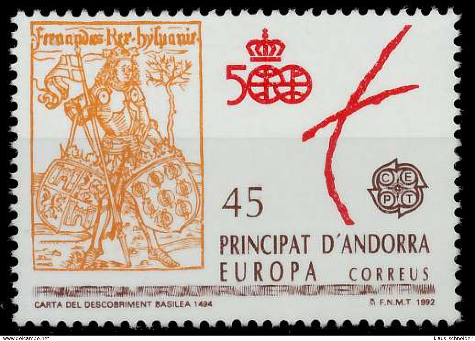 ANDORRA SPANISCHE POST 1990-2000 Nr 227 Postfrisch S206FF2 - Ungebraucht