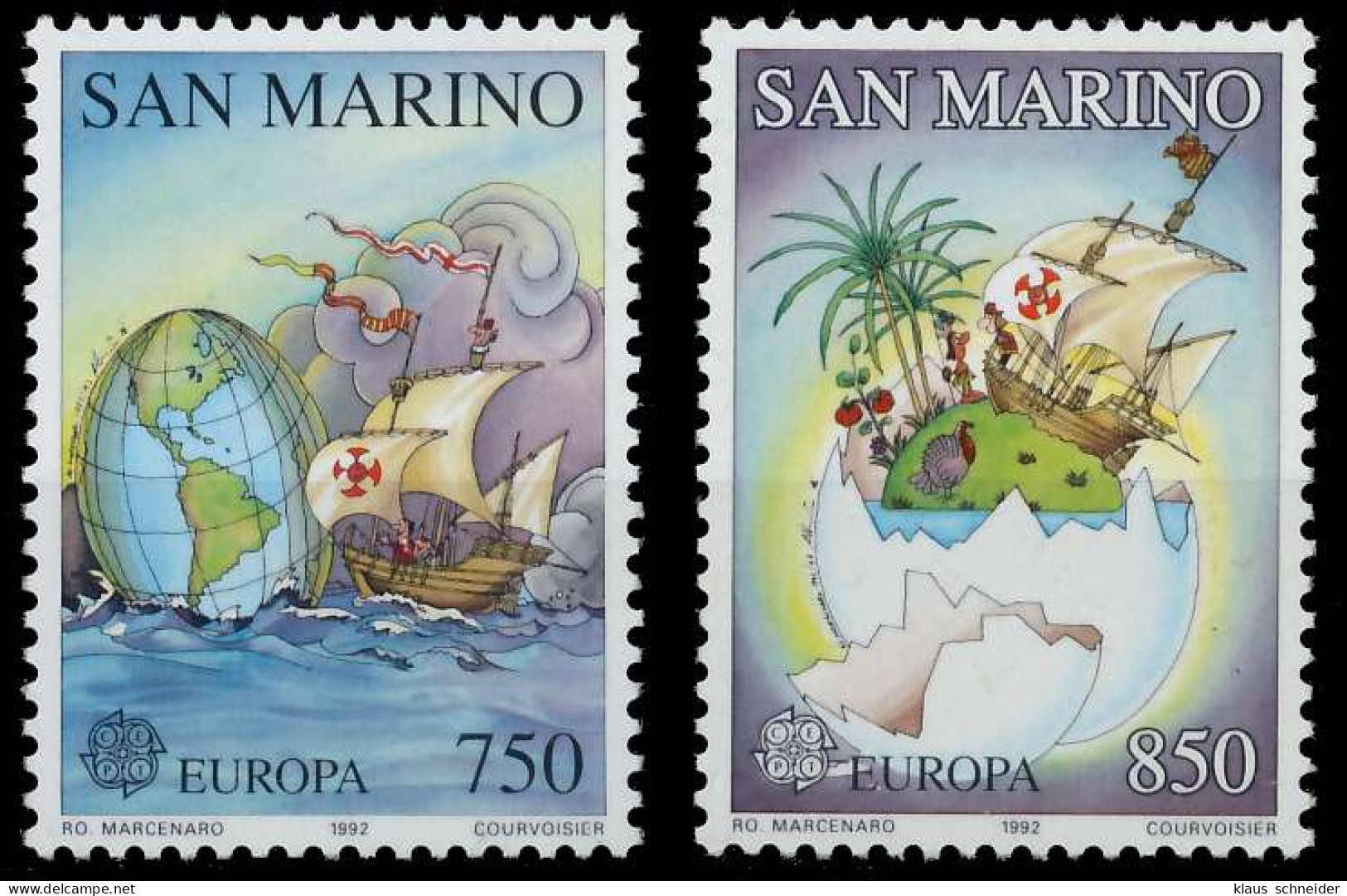 SAN MARINO 1992 Nr 1508-1509 Postfrisch S2075D6 - Nuevos