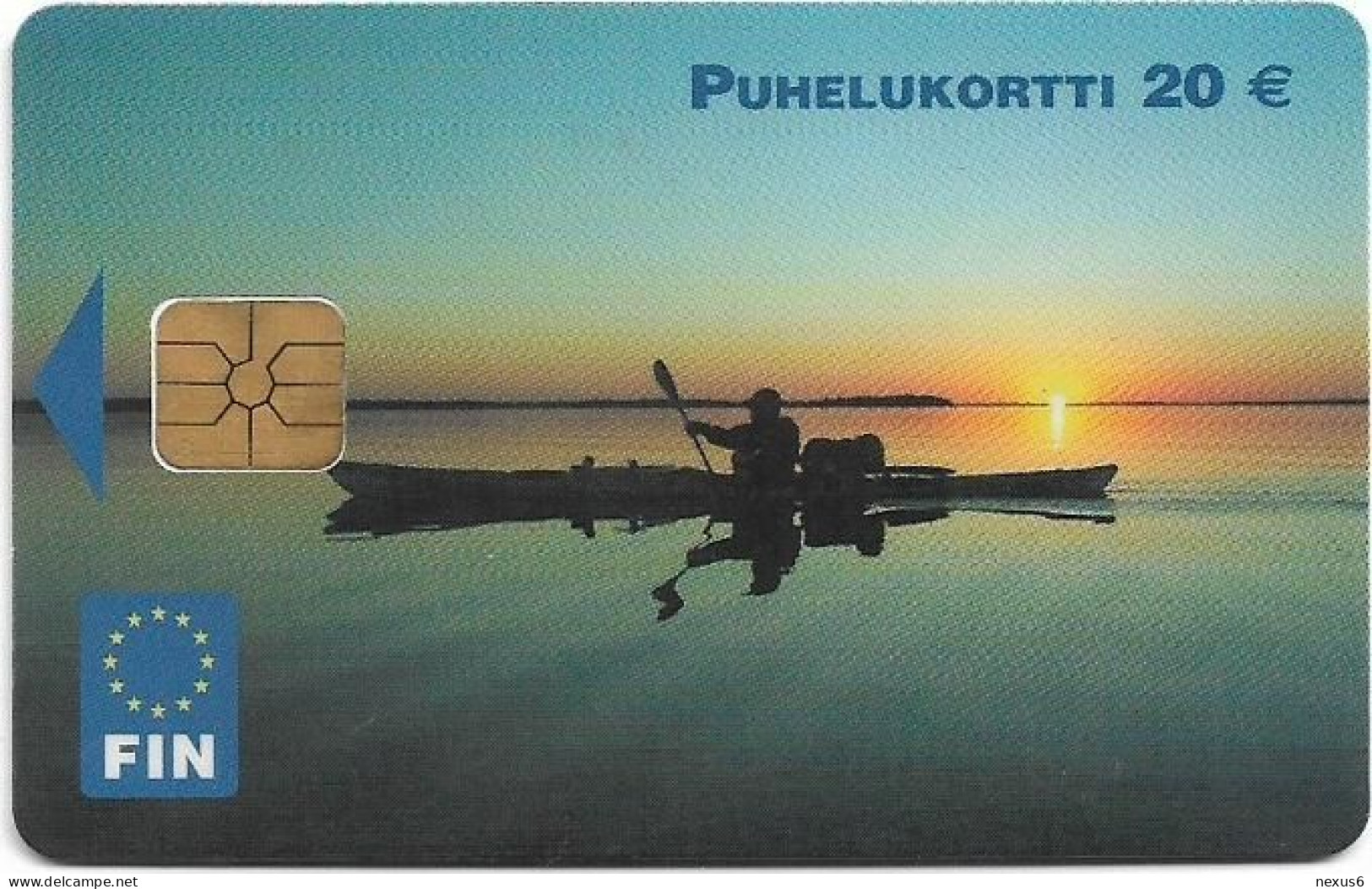 Finland - FIN (Chip) - D20 - Yömelonta, Night Paddling, 02.2003, 20€, 10.000ex, Used - Finlande