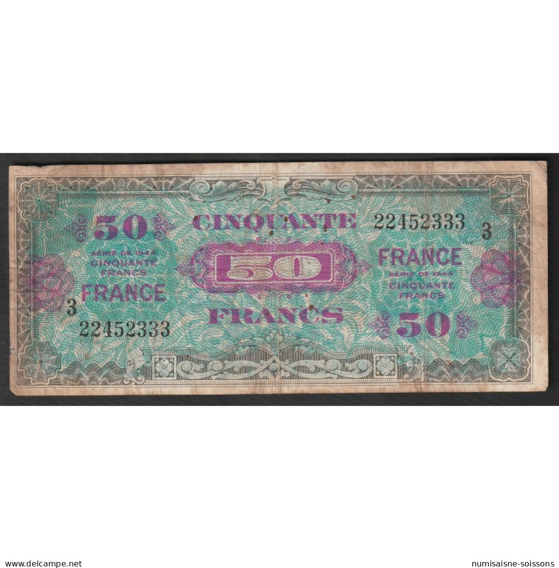 FAY VF 24/3 - 50 FRANCS VERSO FRANCE - 1945 - SERIE 3 - PICK 117a - Unclassified