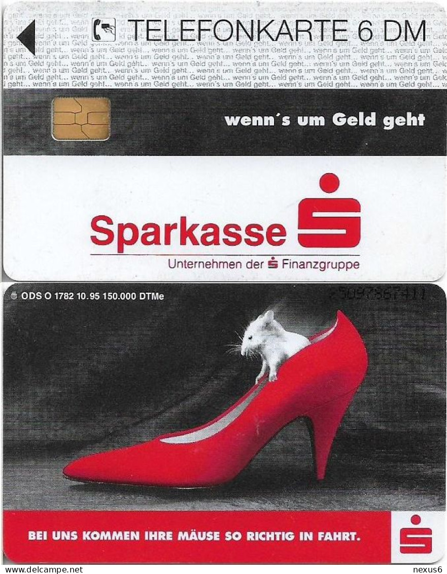 Germany - Sparkasse Shoe (Overpint 'Sparkasse' With Line) - O 1782 - 10.1995, 6DM, Used - O-Series: Kundenserie Vom Sammlerservice Ausgeschlossen