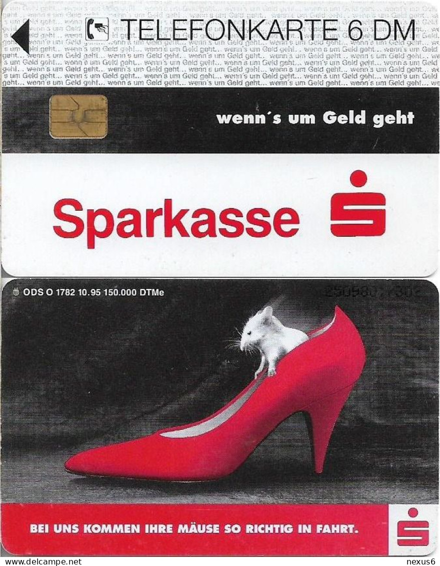 Germany - Sparkasse Shoe (Overpint 'Sparkasse' Without Line) - O 1782 - 10.1995, 6DM, Used - O-Series : Series Clientes Excluidos Servicio De Colección