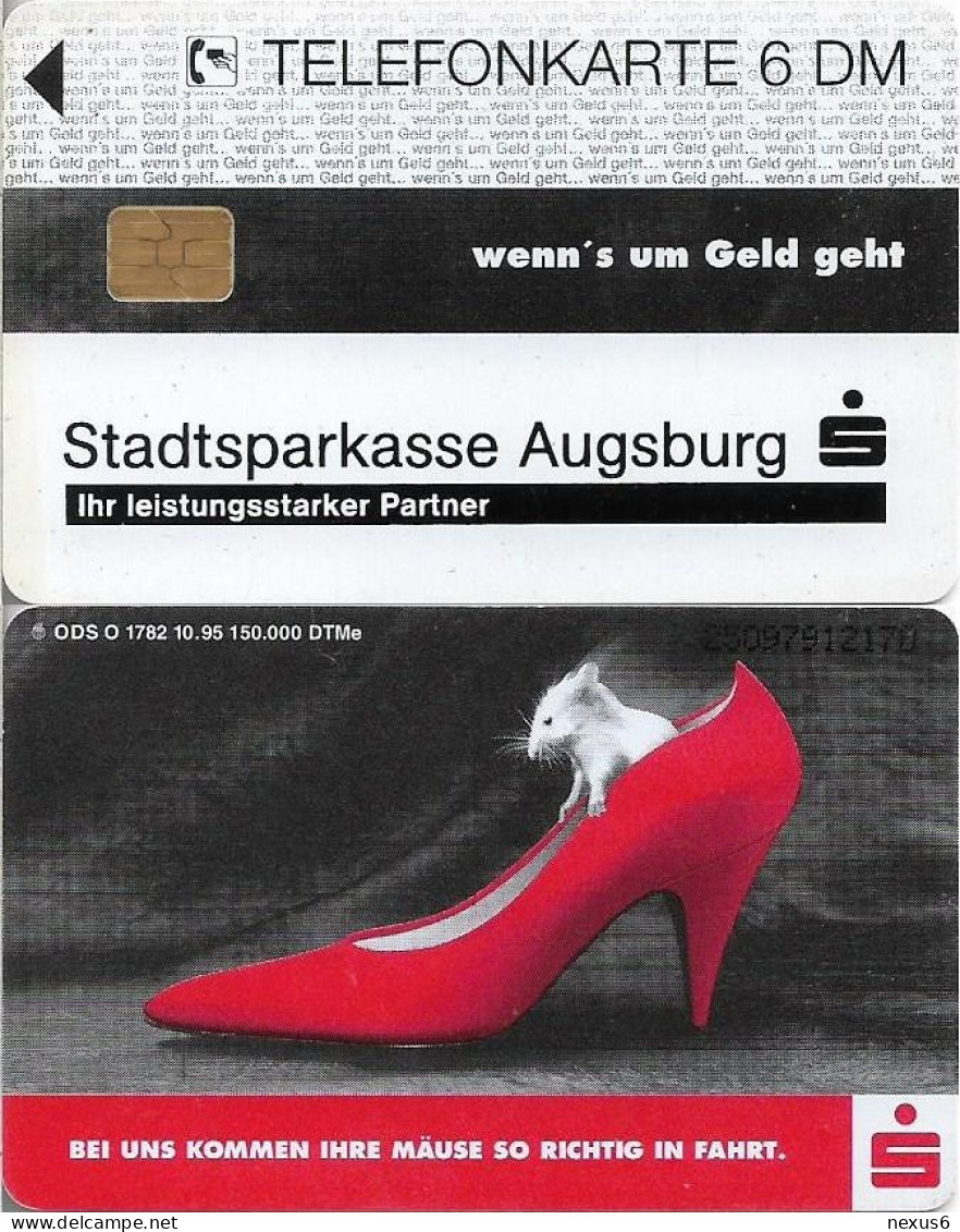 Germany - Sparkasse Shoe (Overpint 'Stadtsparkasse Augsburg') - O 1782 - 10.1995, 6DM, Used - O-Series: Kundenserie Vom Sammlerservice Ausgeschlossen