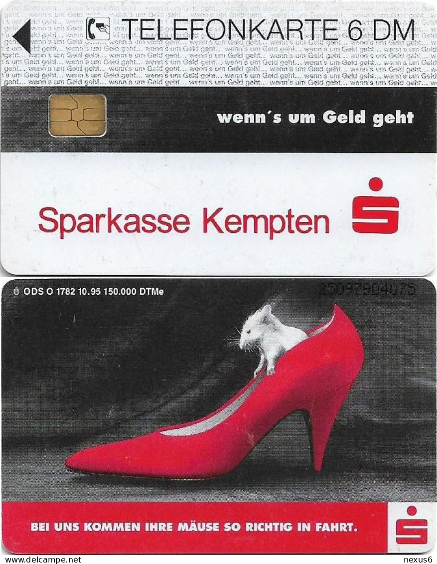 Germany - Sparkasse Shoe (Overpint 'Sparkasse Kempten') - O 1782 - 10.1995, 6DM, Used - O-Series: Kundenserie Vom Sammlerservice Ausgeschlossen