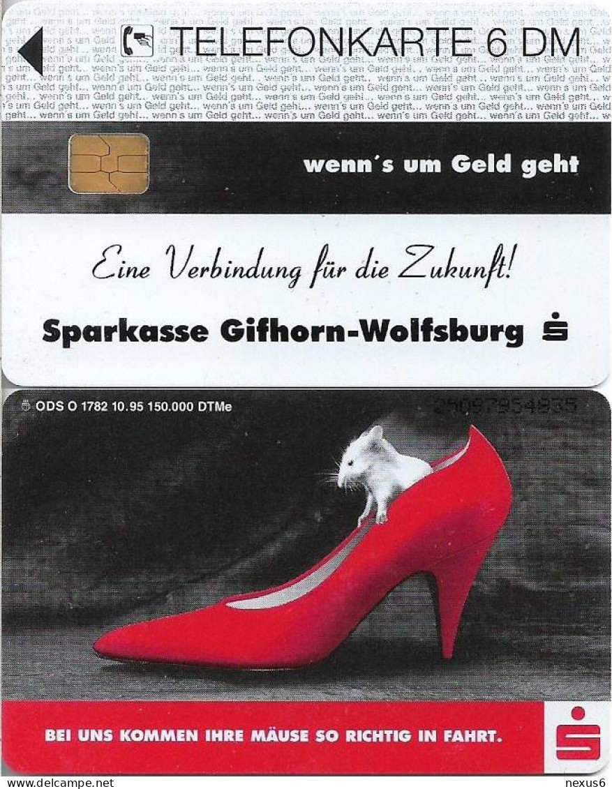 Germany - Sparkasse Shoe (Overpint 'Sparkasse Gifhorn-Wolfsburg') - O 1782 - 10.1995, 6DM, Used - O-Series: Kundenserie Vom Sammlerservice Ausgeschlossen