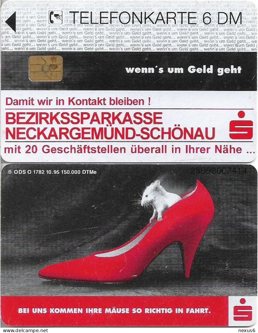 Germany - Sparkasse Shoe (Overpint 'Bezirkssparkasse Neckargemünd-Schönau') - O 1782 - 10.1995, 6DM, Used - O-Serie : Serie Clienti Esclusi Dal Servizio Delle Collezioni