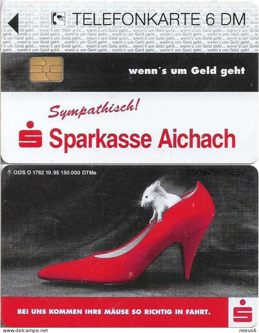Germany - Sparkasse Shoe (Overpint 'Sparkasse Aichach') - O 1782 - 10.1995, 6DM, Used - O-Series : Séries Client