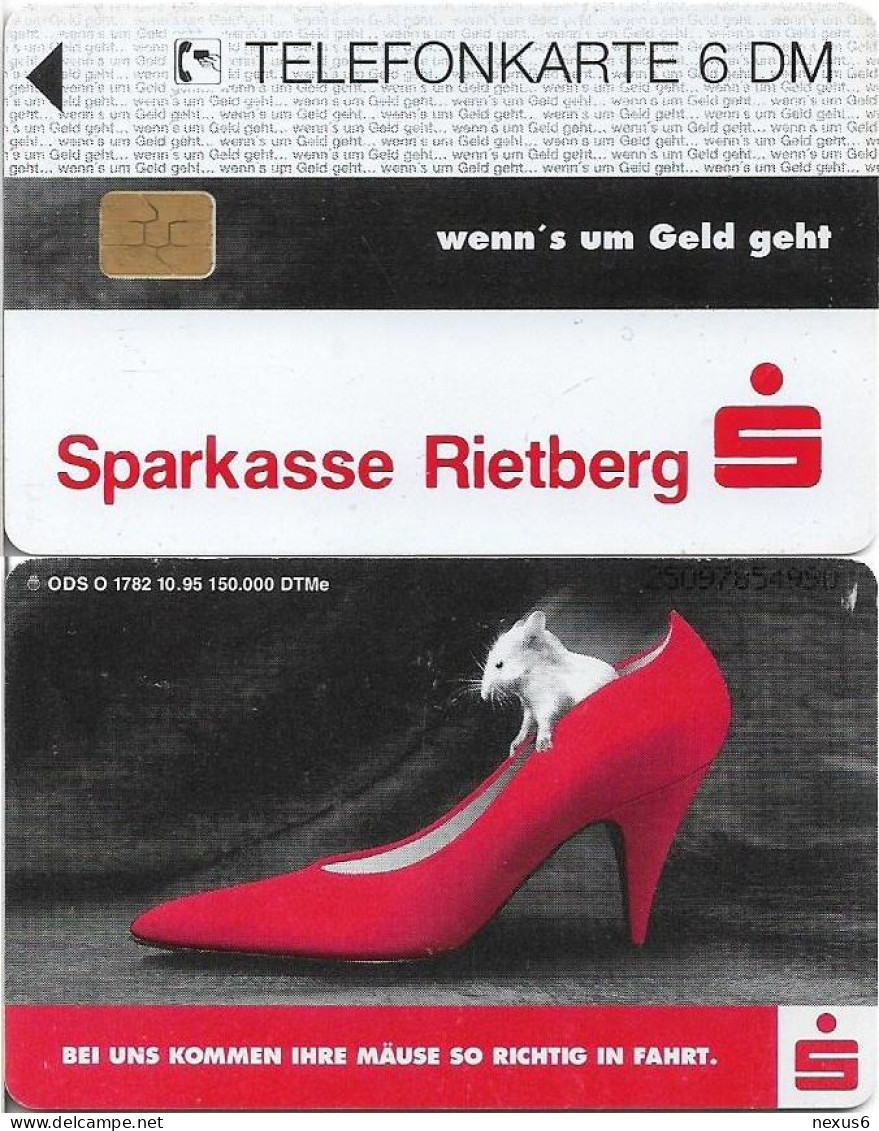 Germany - Sparkasse Shoe (Overpint 'Sparkasse Rietberg') - O 1782 - 10.1995, 6DM, Used - O-Serie : Serie Clienti Esclusi Dal Servizio Delle Collezioni