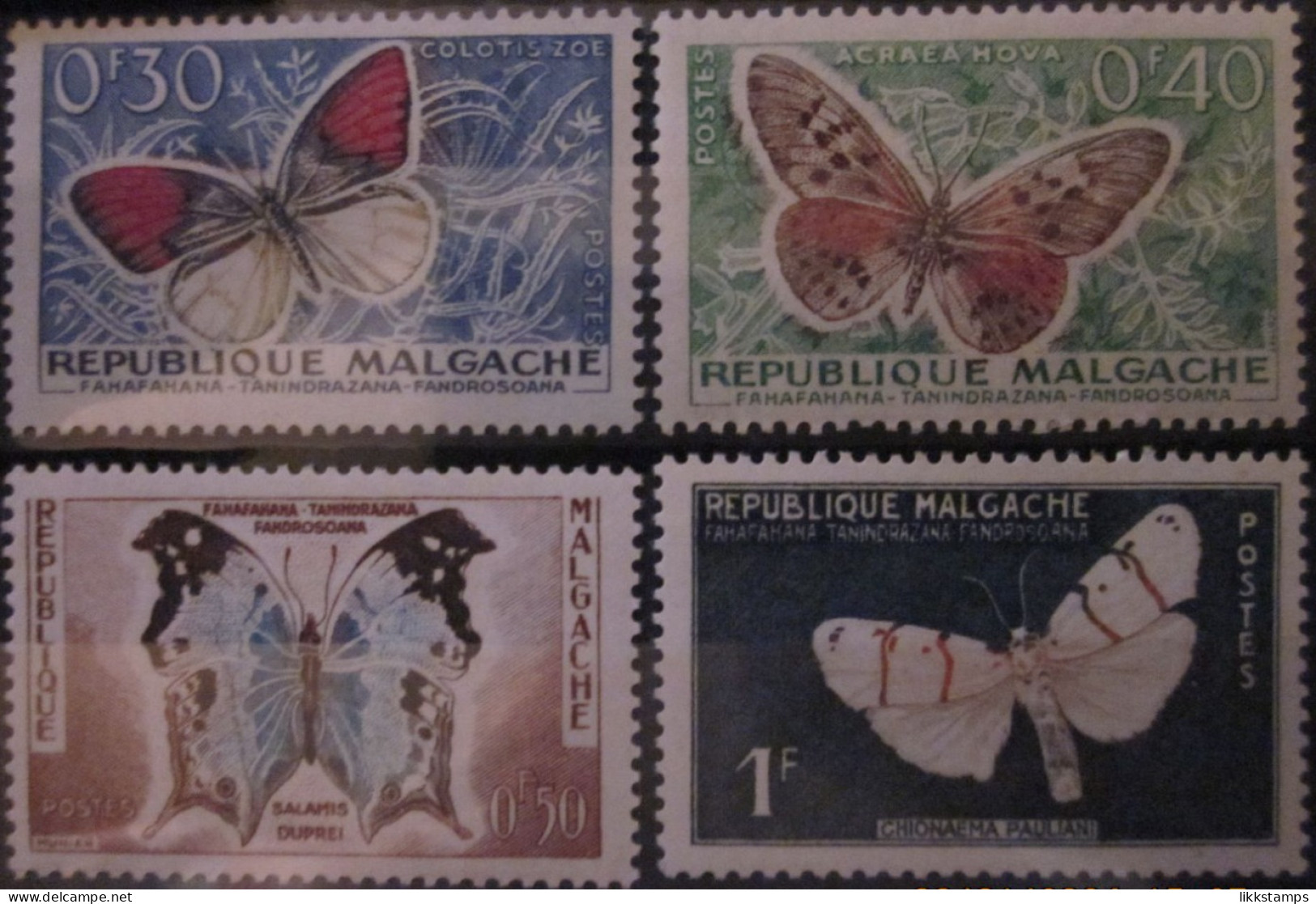 MADAGASCAR ~ 1960 ~ S.G. NUMBERS 7 - 10, ~ BUTTERFLIES. ~ MH/MM #03454 - Madagascar (1960-...)