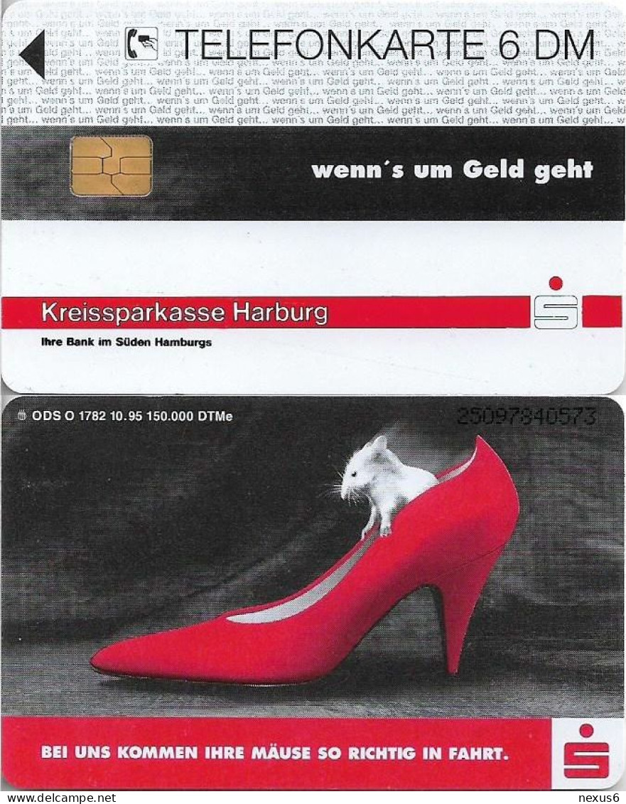 Germany - Sparkasse Shoe (Overpint 'Kreissparkasse Harburg') - O 1782 - 10.1995, 6DM, Used - O-Series: Kundenserie Vom Sammlerservice Ausgeschlossen