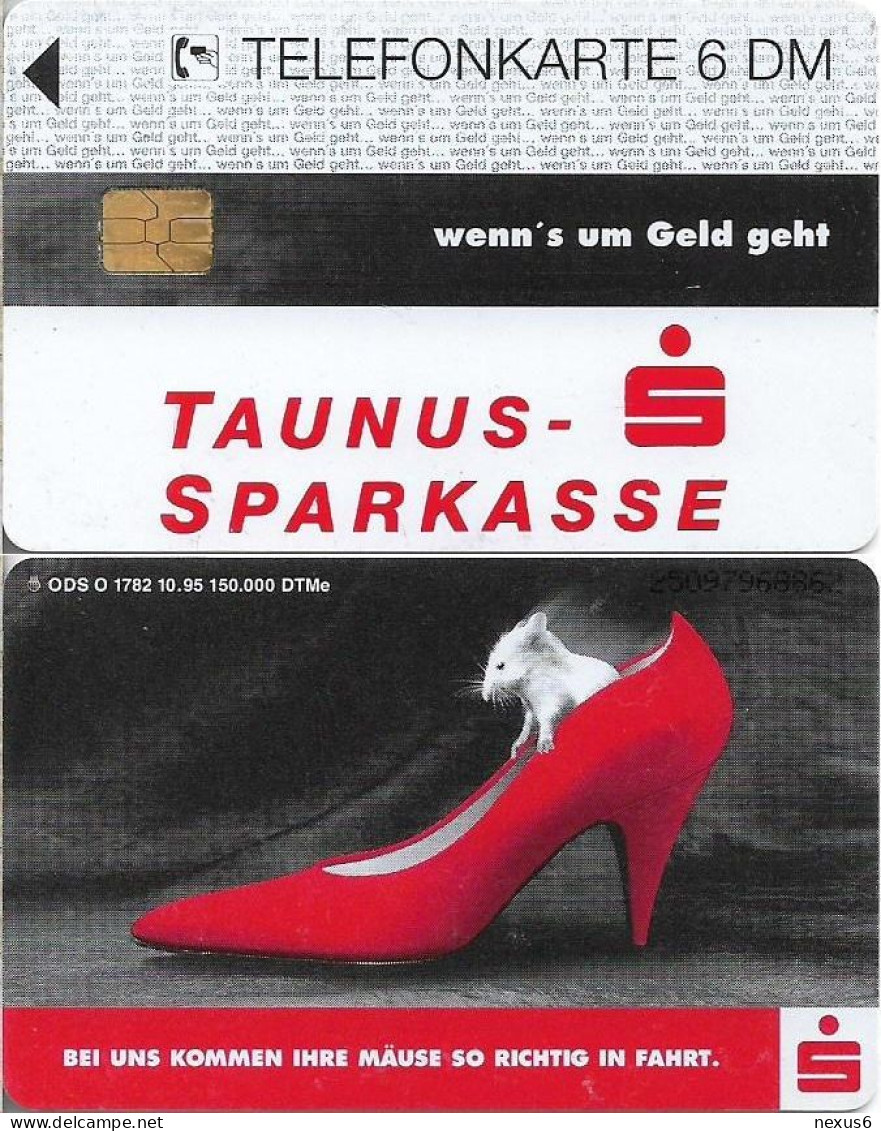 Germany - Sparkasse Shoe (Overpint 'Taunus-Sparkasse') - O 1782 - 10.1995, 6DM, Used - O-Series : Séries Client