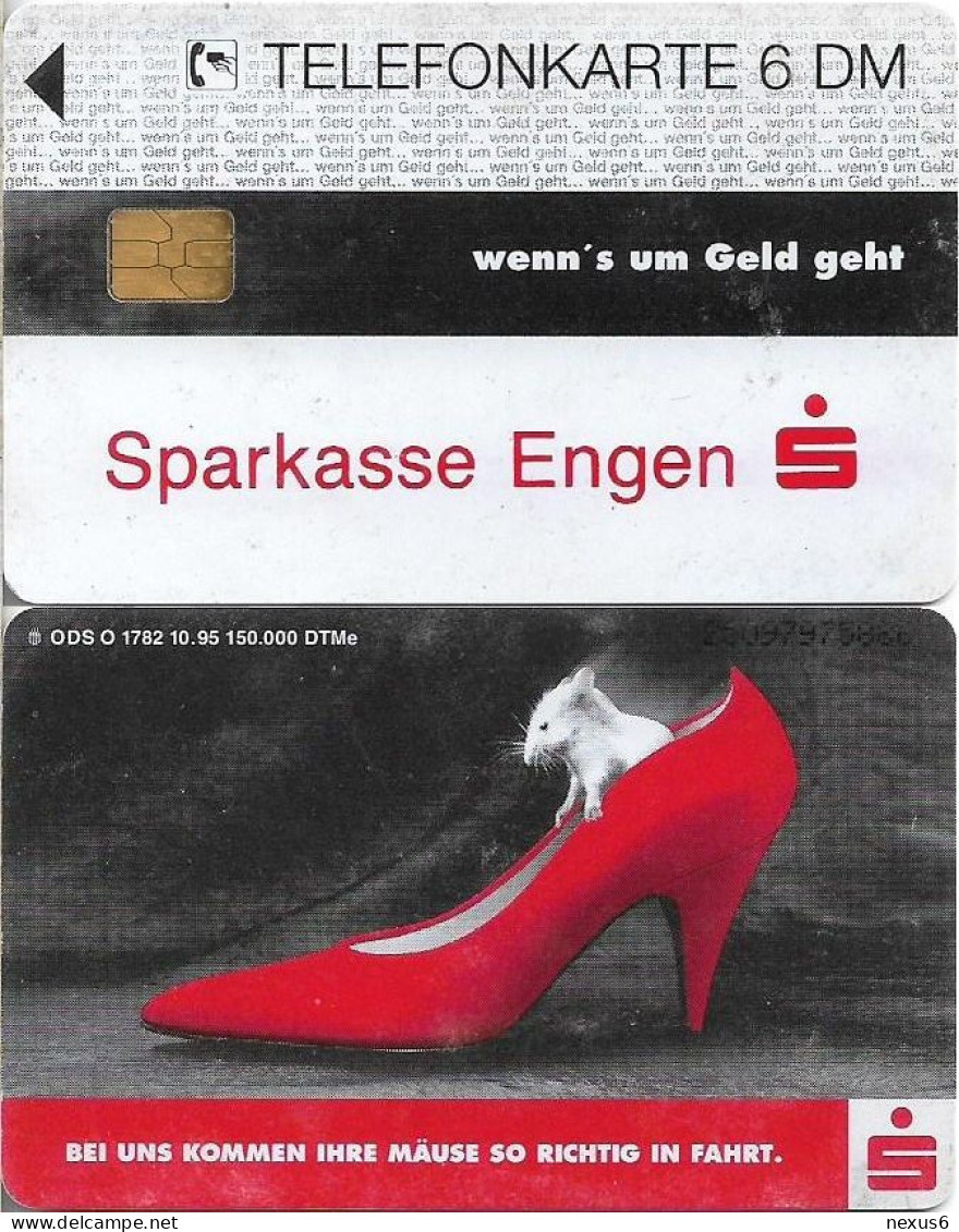 Germany - Sparkasse Shoe (Overpint 'Sparkasse Engen') - O 1782 - 10.1995, 6DM, Used - O-Series : Series Clientes Excluidos Servicio De Colección