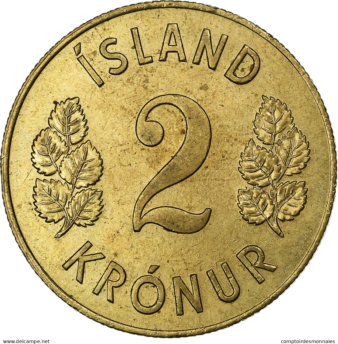 Islande, 2 Kronur, 1966, Bronze-Aluminium, SUP, KM:13 - Islandia