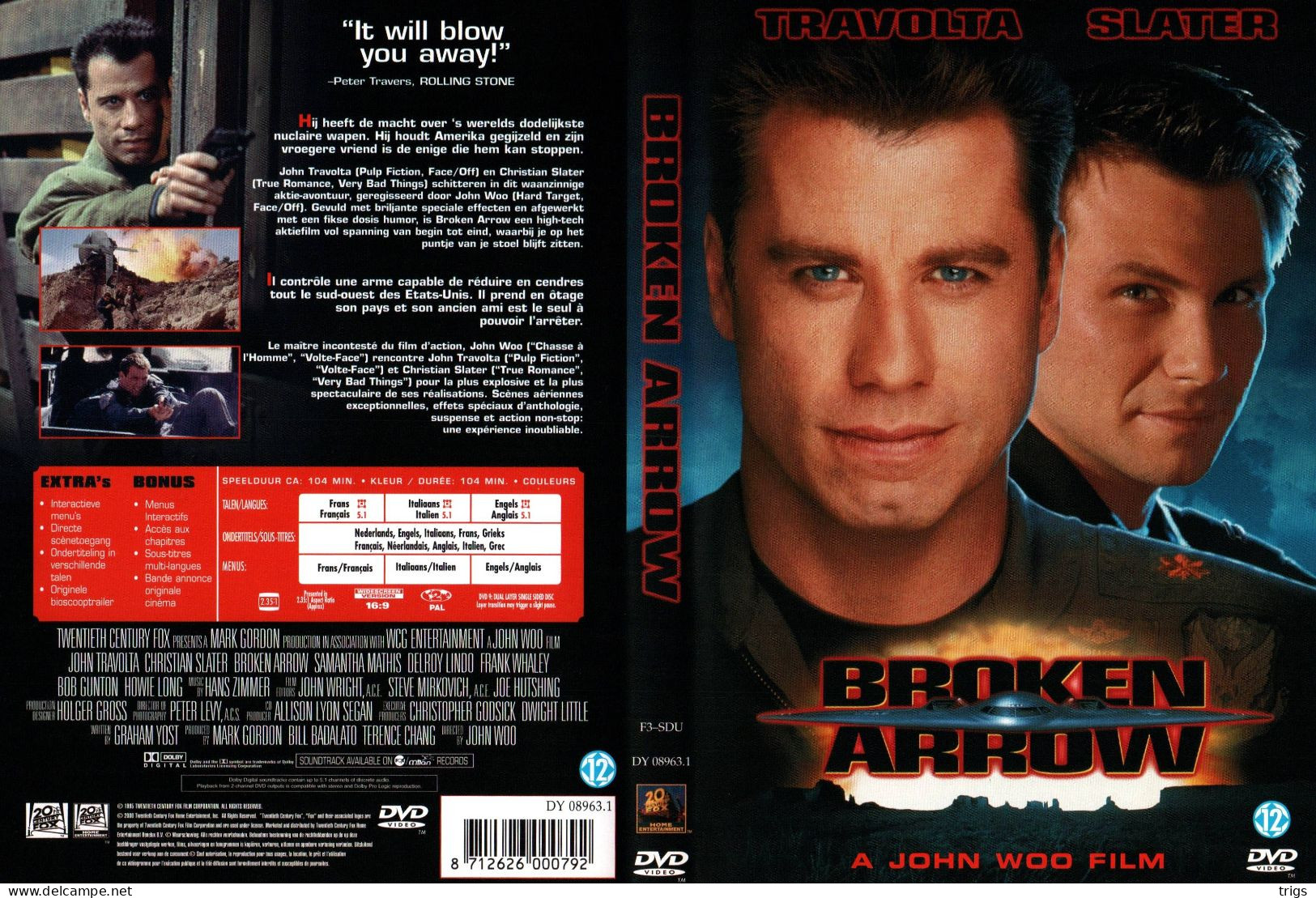 DVD - Broken Arrow - Actie, Avontuur