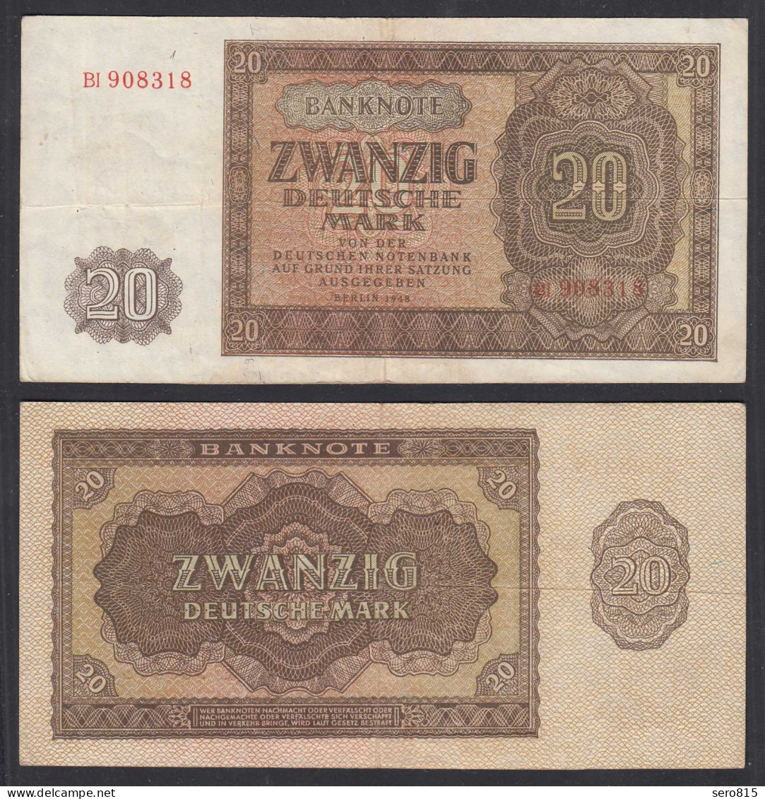 DDR 20 Mark 1948 Ro 344b VF (3) Serie BI   (28102 - Autres & Non Classés