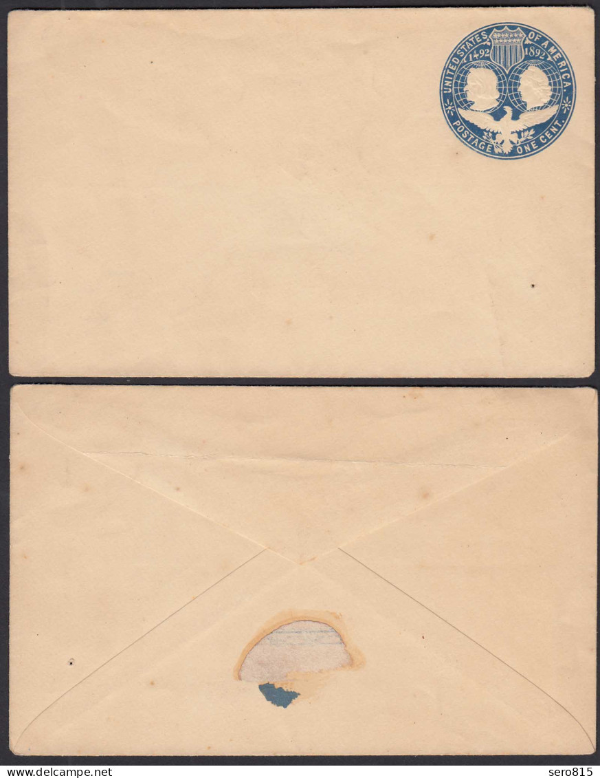 USA 1892 One Cent Kolumbus Ganzsachen Umschlag Ungebraucht   (30618 - Autres & Non Classés