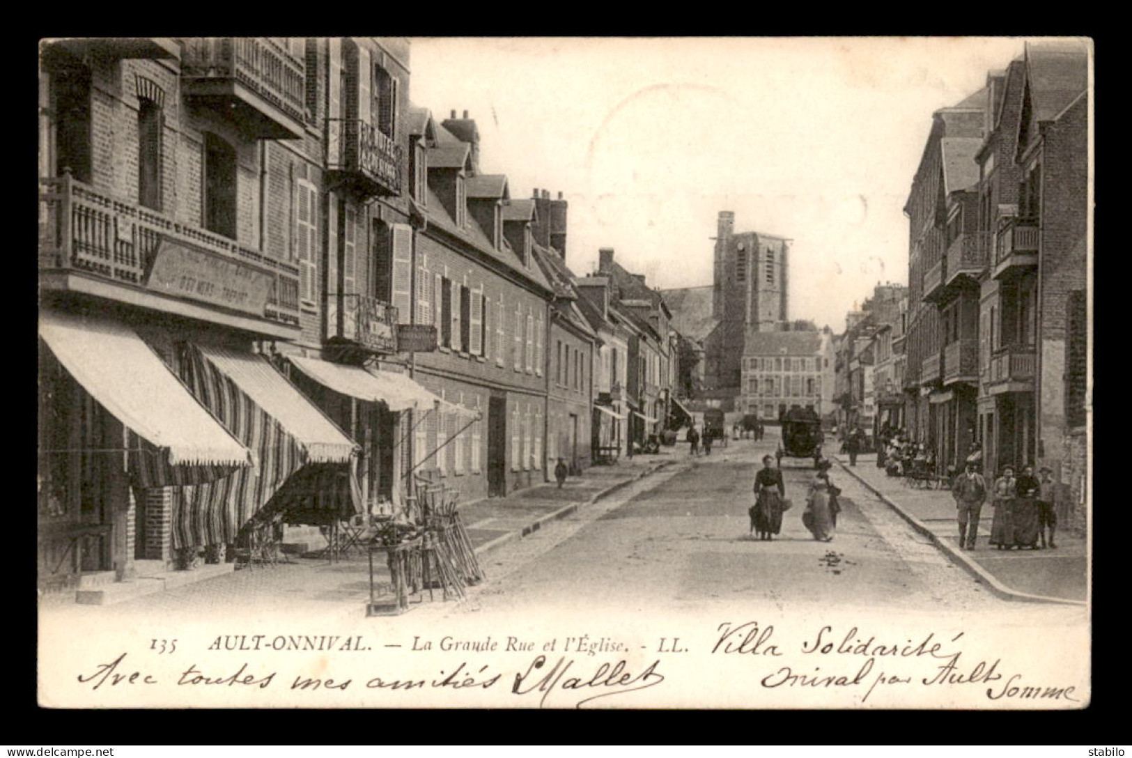 CARTE D'AULT-ONIVAL (SOMME - FRANCE) TAXEE AVEC 1 TIMBRE A 10 CENTIMES - CACHET DE RHEINFELDEN DU 19.08.1904 - Postage Due