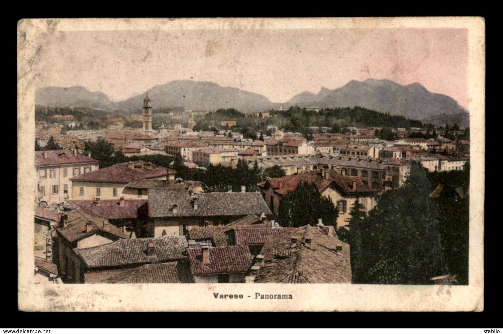 CARTE DE VARESE (ITALIE) ENVOYEE A ST QUENTIN (AISNE) TAXEE AVEC 1 TIMBRE A 30 CENTIMES LE  3.01.1924 - 1960-.... Cartas & Documentos