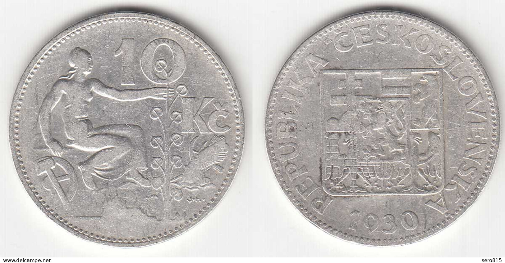 10 Ks. SILBER Münze 1930 TSCHECHOSLOWAKEI - CESKOSLOVENSKA   (31384 - Sonstige – Europa