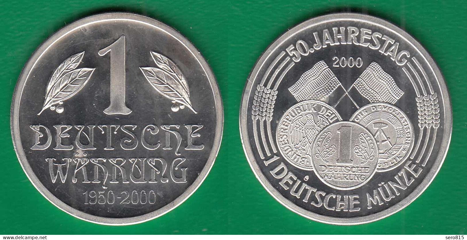 Medaille Ca.35 Mm Ca.17,3 Gramm 50 Jahrestag Deutsche Münze 1950-2000    (31376 - Zonder Classificatie