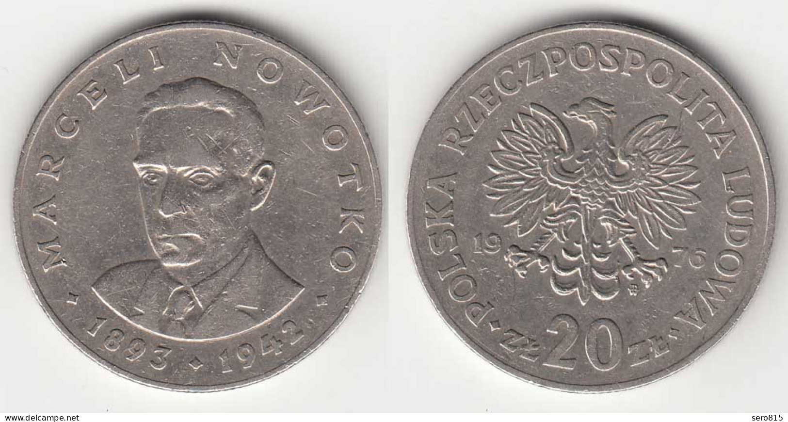 Polen - Poland 10 Zloty Münze 1976 Marceli Nowotko    (31676 - Polonia