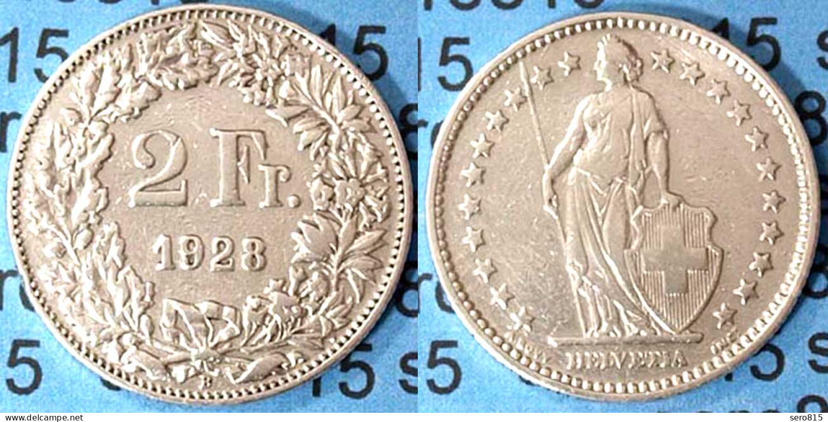 Schweiz - Switzerland - 2 Franken Silber-Münze 1928   (597 - Altri & Non Classificati