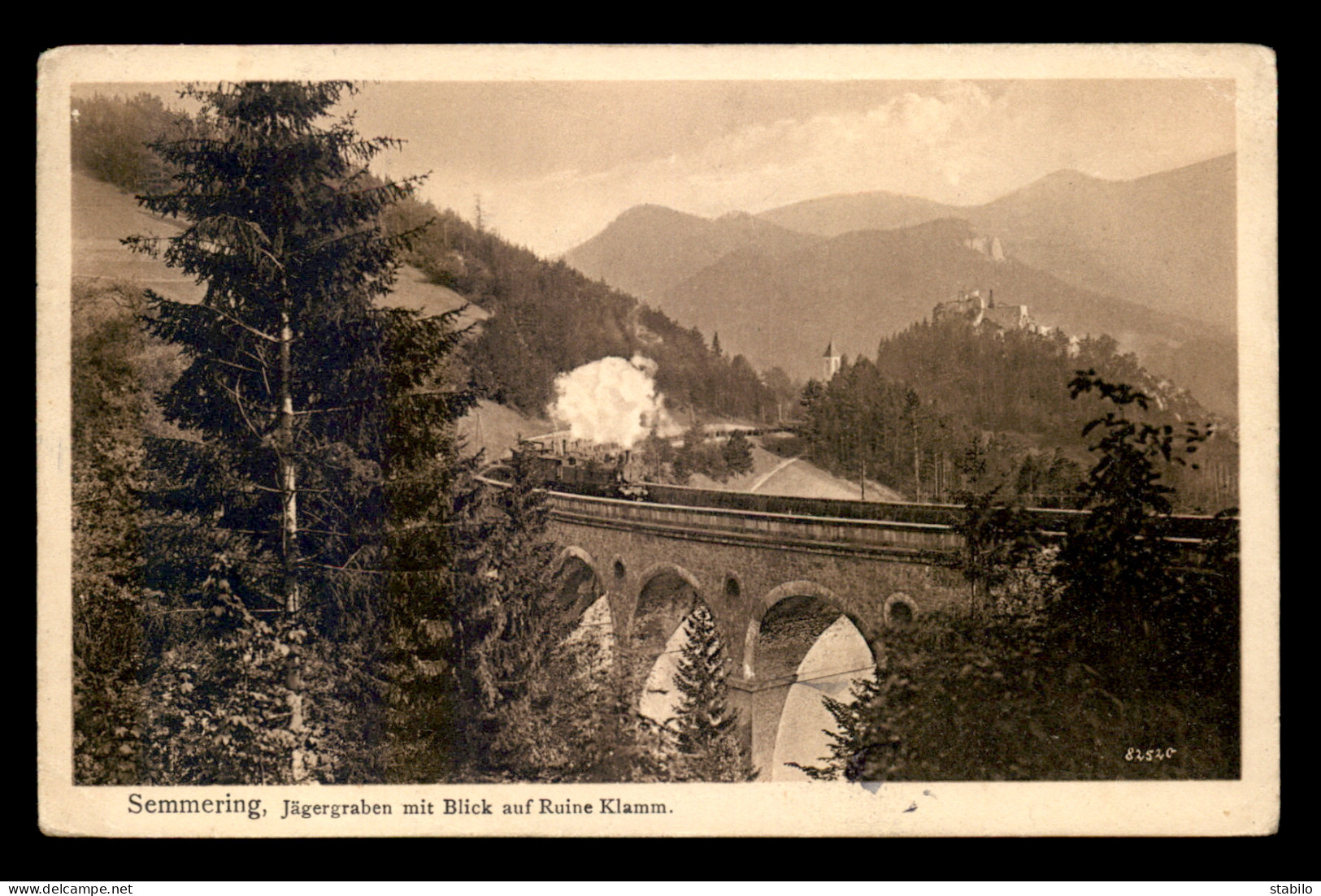 AUTRICHE - SEMMERING - JAGERGRABEN MIT BLICK AUF RUINE KLAMM - Semmering