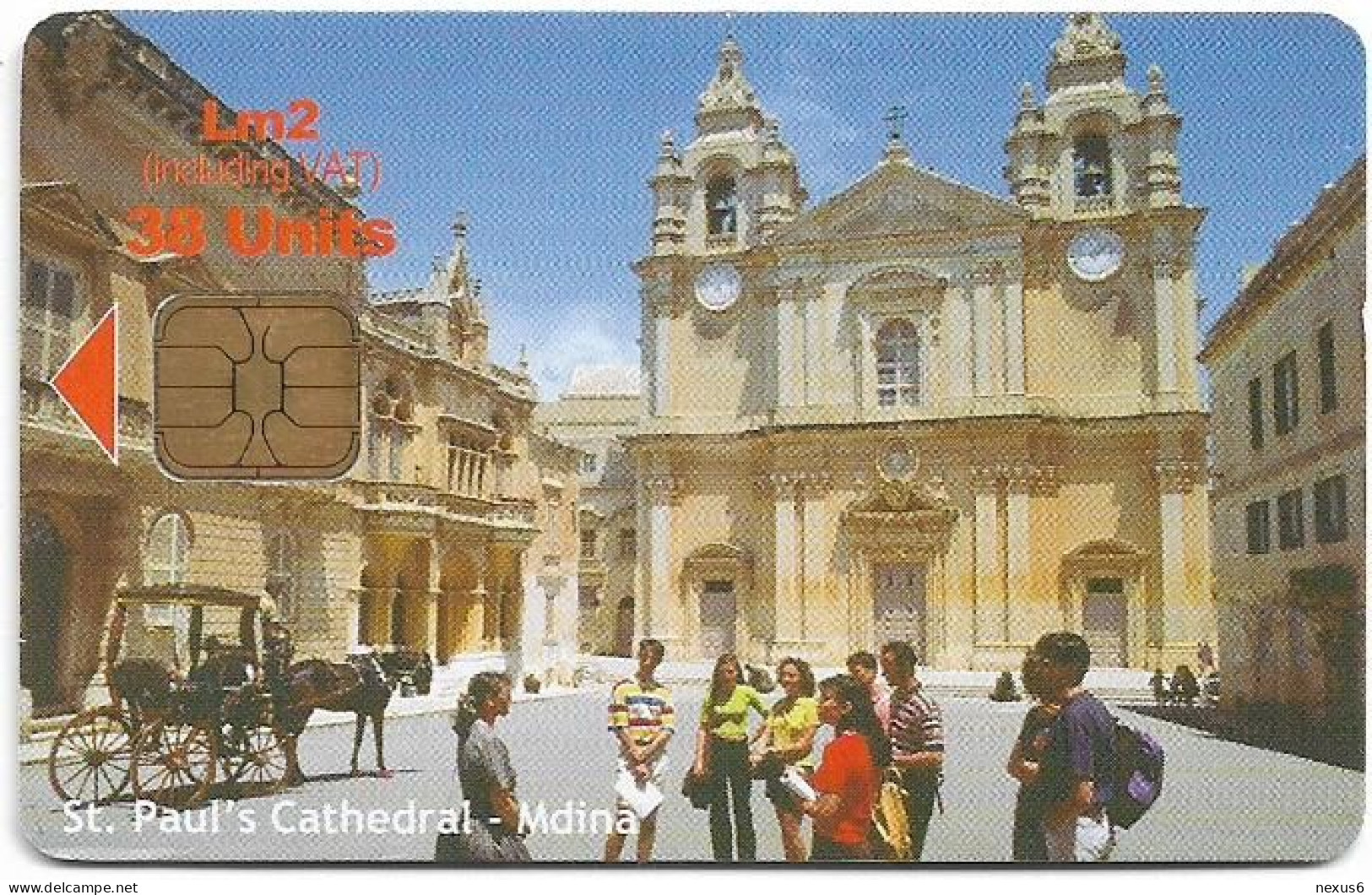 Malta - Maltacom - St.Paul's Cathedral Mdina, 01.2005, 38U, Used - Malta