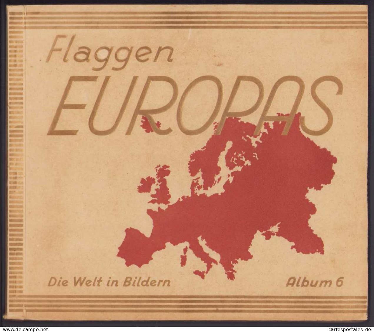 Sammelalbum 200 Bilder, Flaggen Europas Album 6, Deutsches Reich, Grossbritannien, Russland, Jugoslawien, Tschechoslow  - Albums & Catalogues
