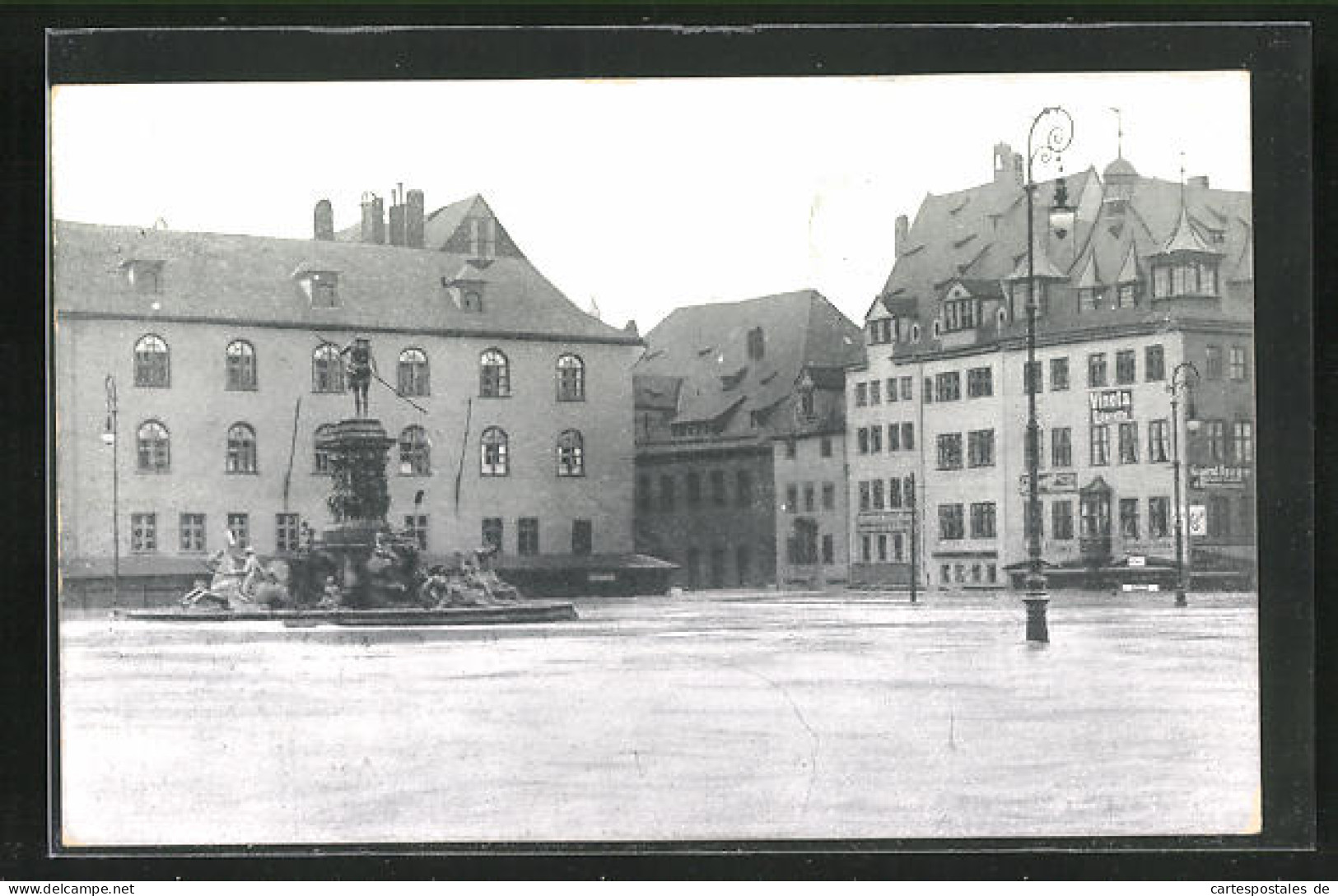 AK Hochwasser, Nürnberg Am 05.02.1909, Auf Dem Hauptmarkt  - Floods