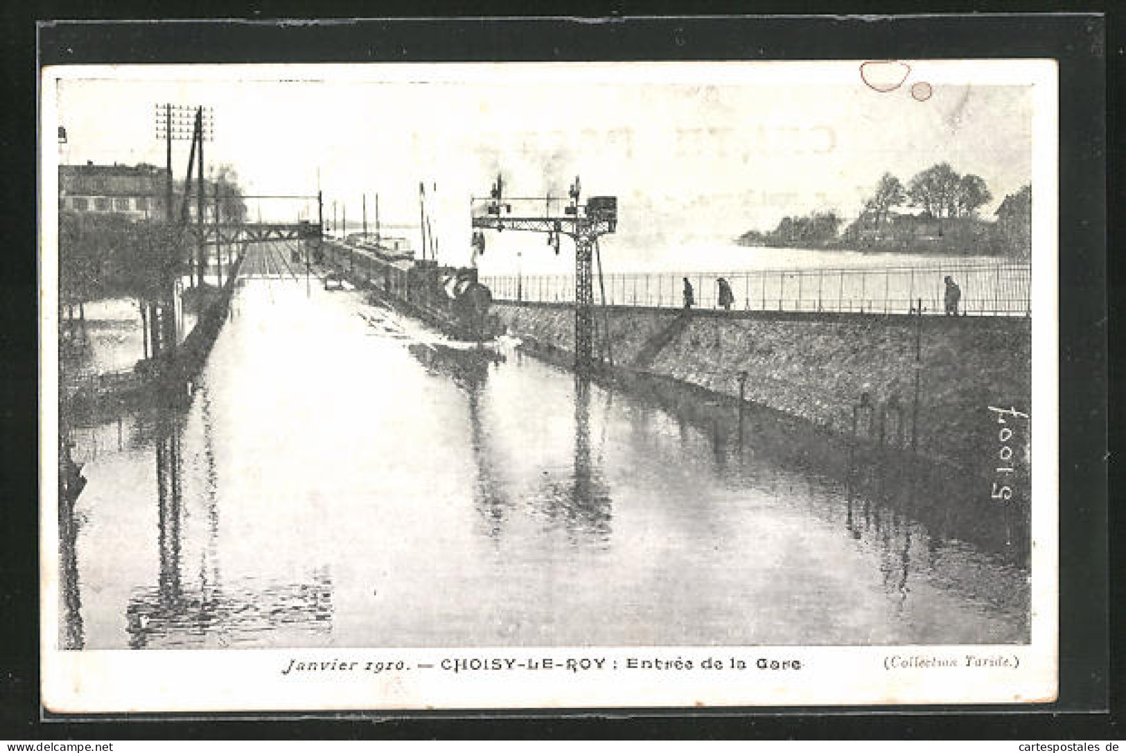 AK Hochwasser, Choisy-Le-Roy, Entree De La Gare, Januar 1910  - Floods