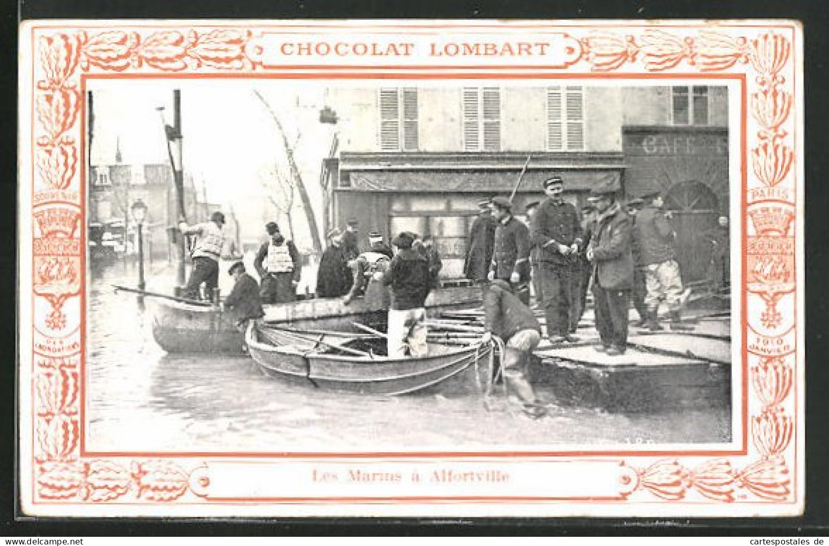 AK Hochwasser, Les Marins A Alfortville, Männer Besteigen Ein Boot  - Überschwemmungen