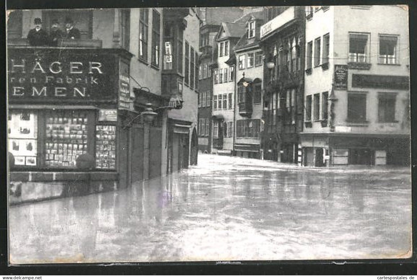 AK Hochwasser, Nürnberg Am 05. Februar 1909, Blick In Die Plobenhofstrasse  - Inondations