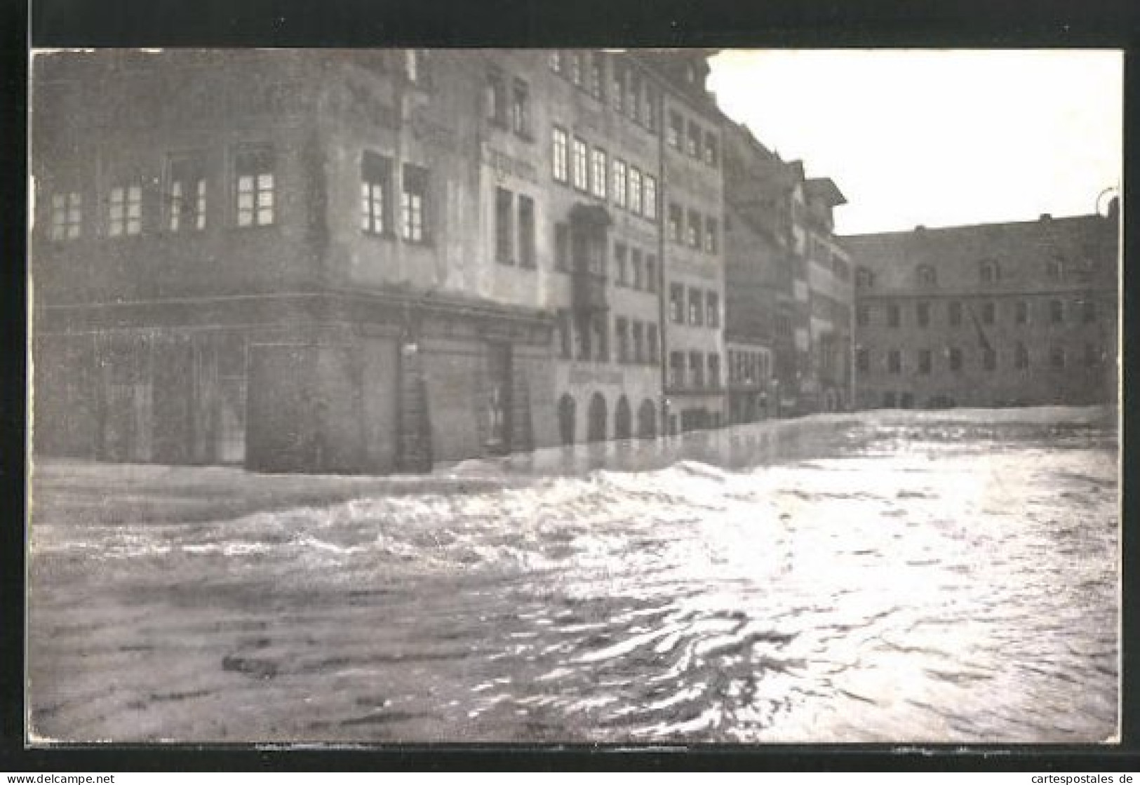 AK Hochwasser Nürnberg Am 05. Februar 1909, Szene Auf Dem Obstmarkt  - Überschwemmungen