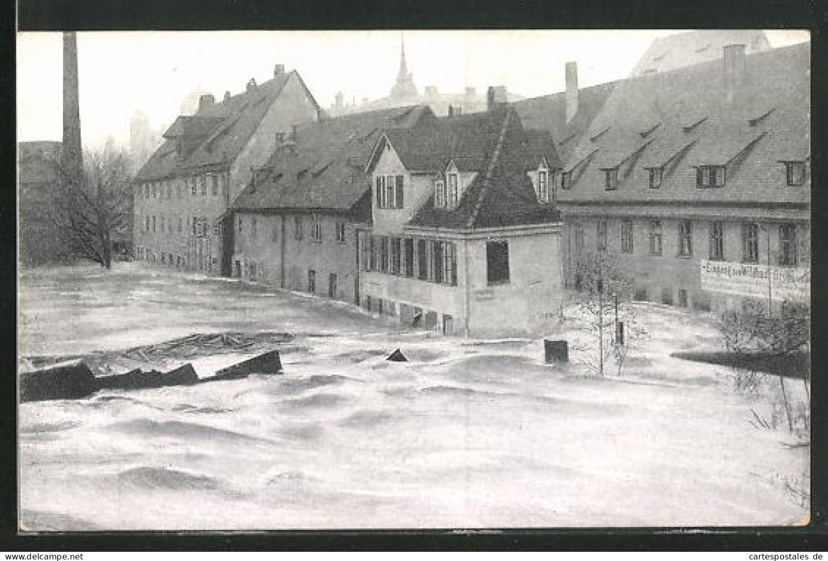 AK Hochwasser Nürnberg Am 05. Februar 1909, Agnesbrücke Und Wildbad  - Floods